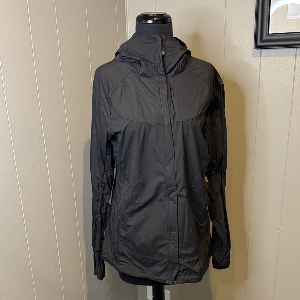 B14 Sierra Designs Women’s Large Stylish Black Hooded Utility Lightweight Jacket